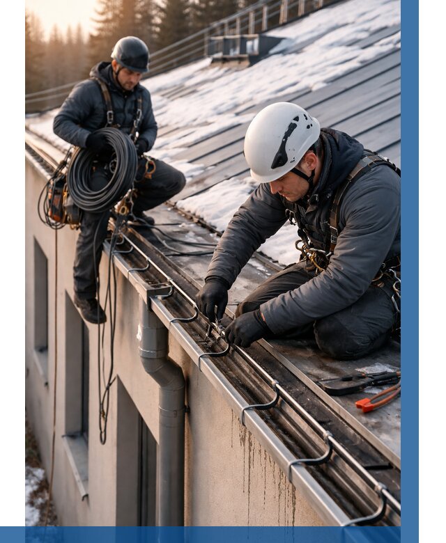 Монтаж греющего кабеля на кровле в Приморско-Ахтарске от 456 р. | ВЫСОТНИК-Прр