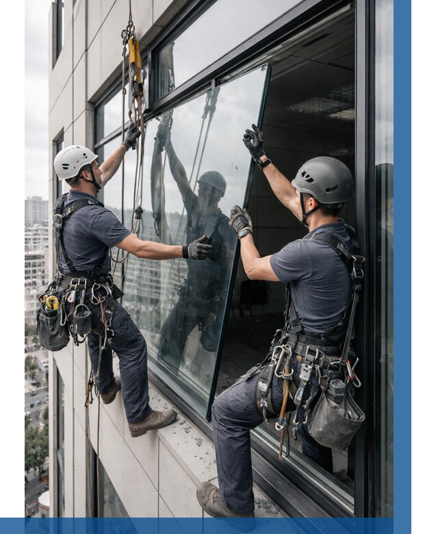 Замена стеклопакетов на высоте в Приморско-Ахтарске от 5576 р. | ВЫСОТНИК-Прр