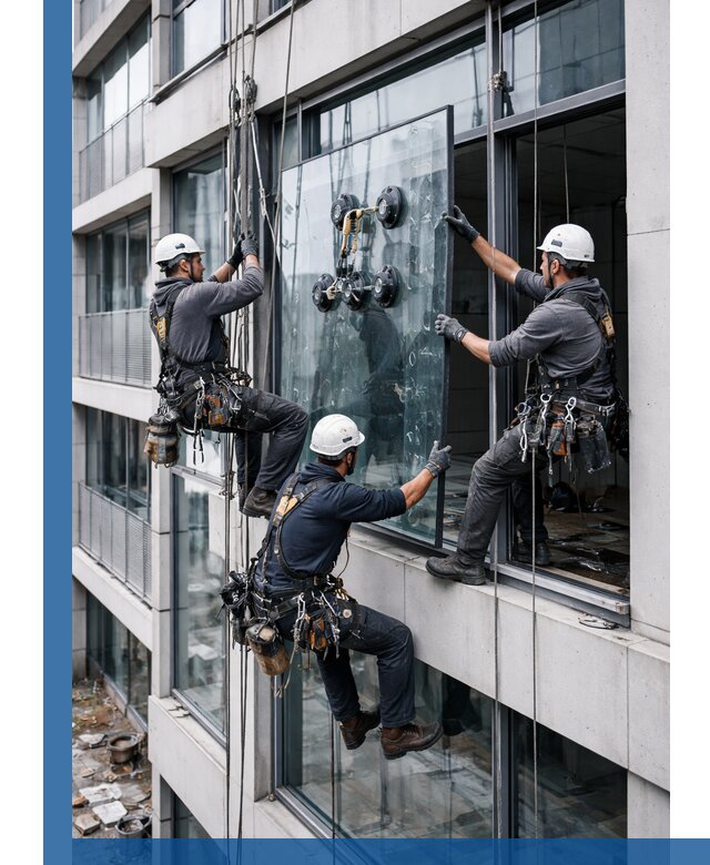 Фасадное остекление и монтаж витражей зданий в Приморско-Ахтарске под ключ