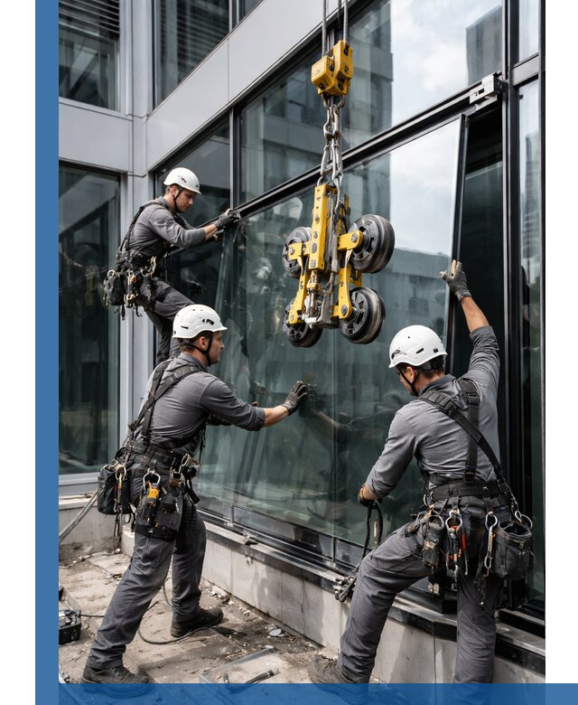 Структурное остекление фасадов в Приморско-Ахтарске монтаж и обслуживание