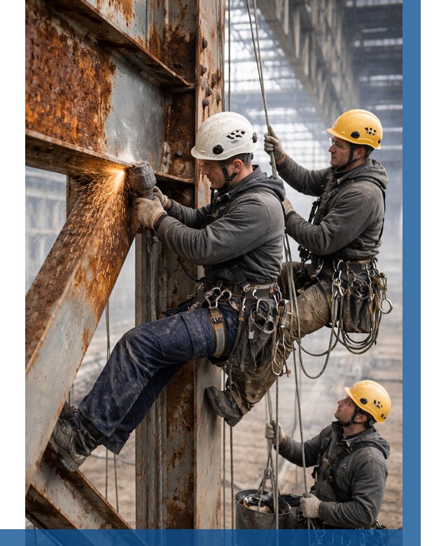 Зачистка металла от ржавчины в Приморско-Ахтарске от 355 р. | ВЫСОТНИК-Прр