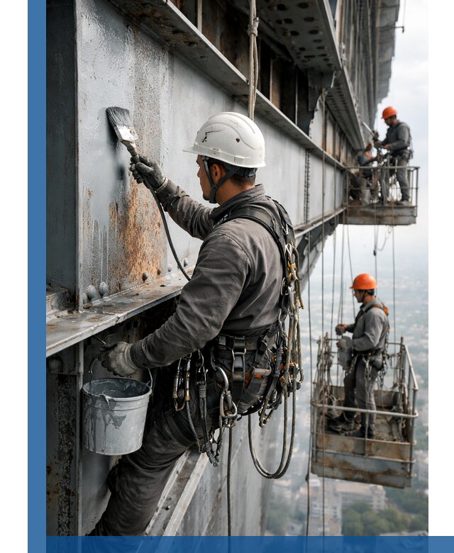 Покраска металлоконструкций на высоте в Приморско-Ахтарске профессионально