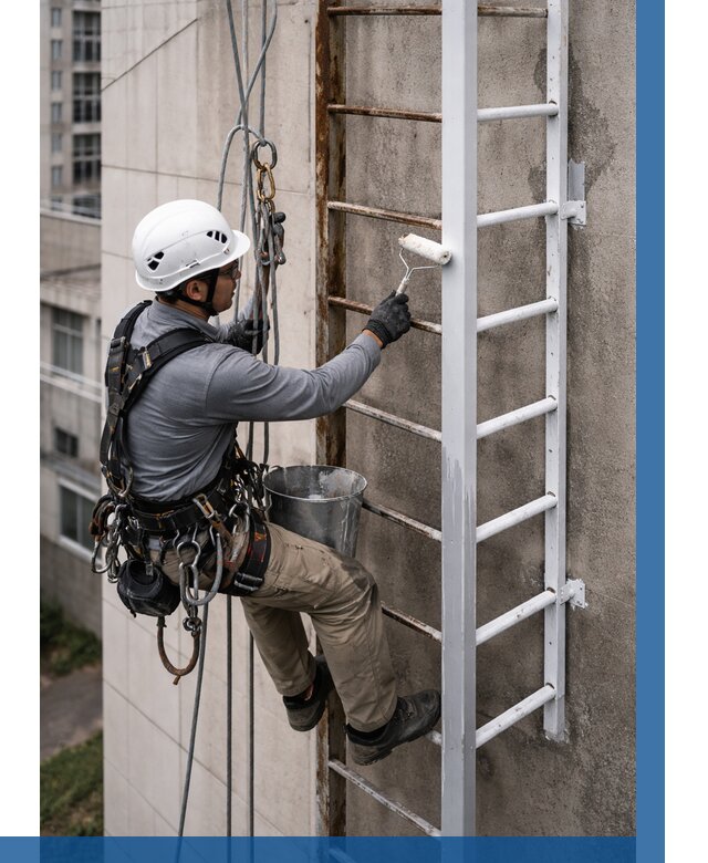 Покраска пожарных лестниц в Приморско-Ахтарске от 4562 р. | ВЫСОТНИК-Прр