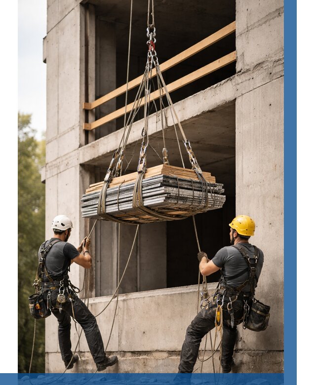 Подъем материала на этаж веревками в Приморско-Ахтарске от 1521 р. | ВЫСОТНИК-Прр