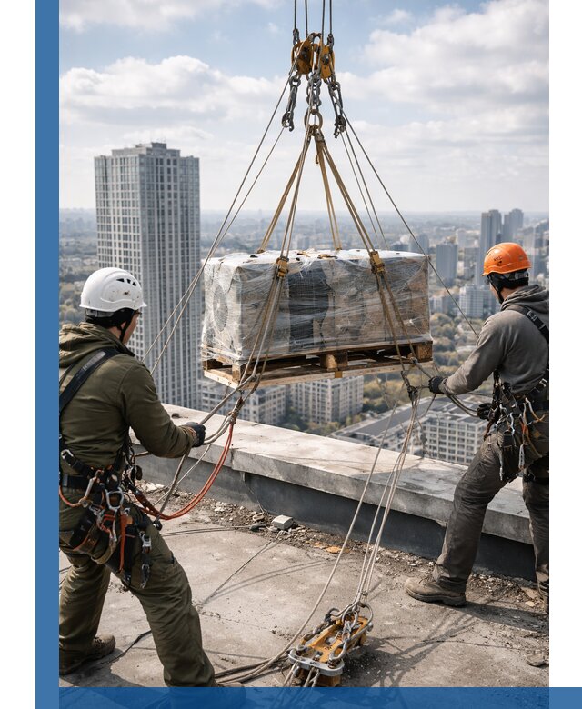 Подъем и монтаж крупногабаритных грузов на крышу в Приморско-Ахтарске