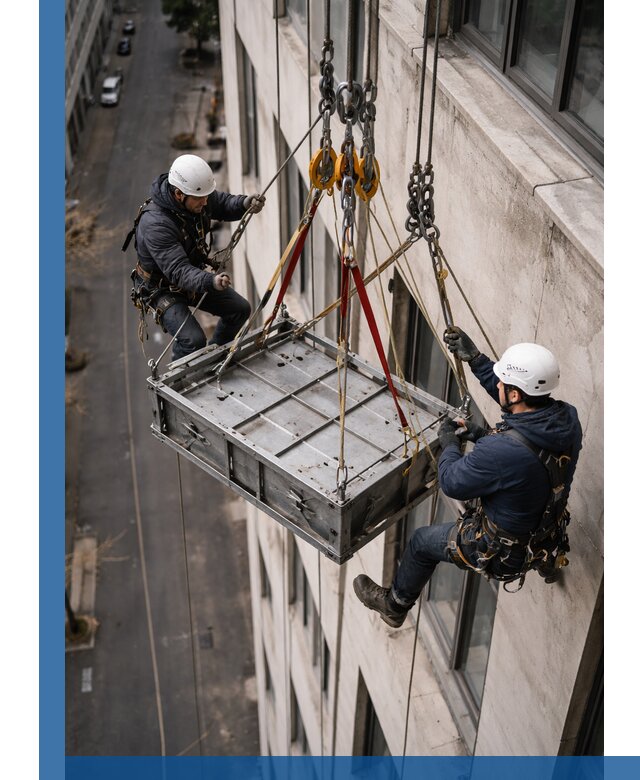Спуск и подъем грузов по фасаду в Приморско-Ахтарске для зданий