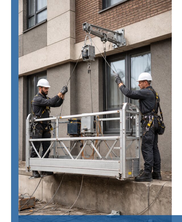 Монтаж и подъем фасадной люльки в Приморско-Ахтарске с гарантией безопасности