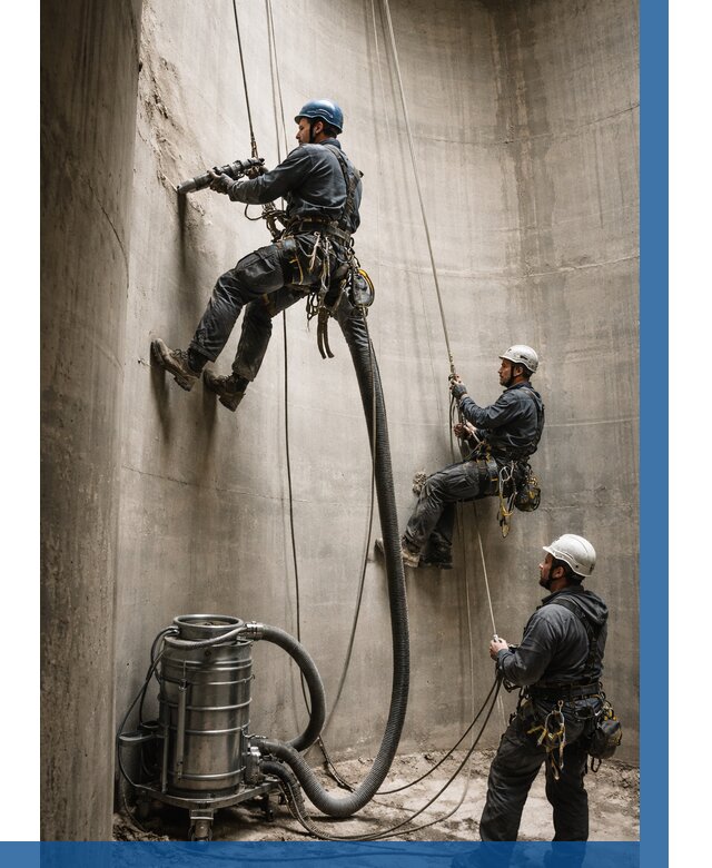 Зачистка силосов в Приморско-Ахтарске от 4562 р. Договор и смета ВЫСОТНИК-Прр