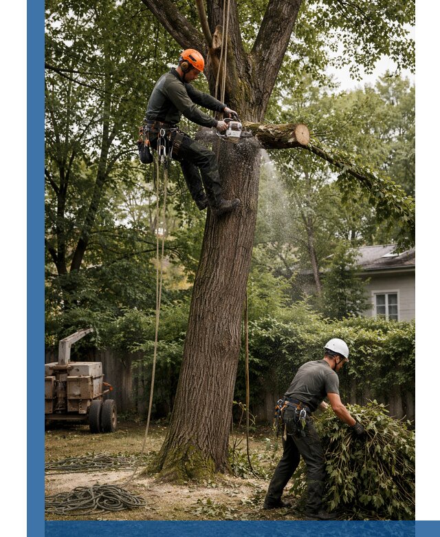 Кронирование деревьев в Приморско-Ахтарске, безопасная высотная обрезка
