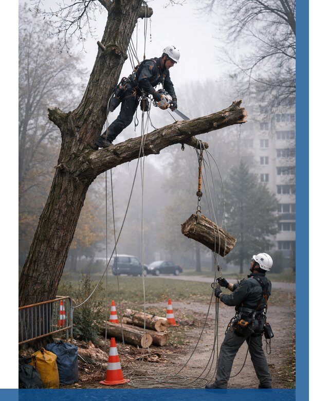 Удаление аварийных деревьев в Приморско-Ахтарске от 15207 р. | ВЫСОТНИК-Прр