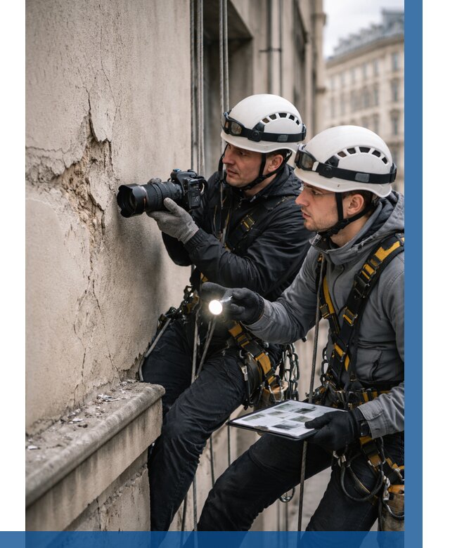 Фотофиксация дефектов фасада в Приморско-Ахтарске от 4562 р. | ВЫСОТНИК-Прр