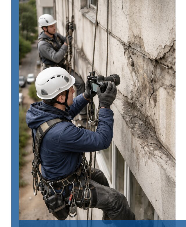 Фотофиксация дефектов фасада с высотной съемкой в Приморско-Ахтарске