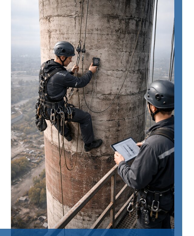 Обследование дымовой трубы в Приморско-Ахтарске от 8110 р. | ВЫСОТНИК-Прр