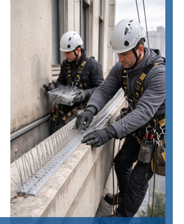 Установка шипов от птиц в Приморско-Ахтарске от 862 р. | ВЫСОТНИК-Прр